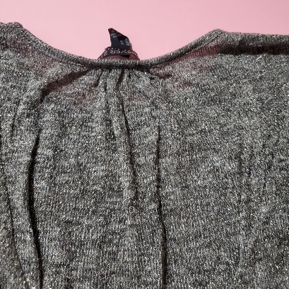 Forever 21 + Sparkle Glitter Knit Top Silver and Gold - Picture 8 of 8